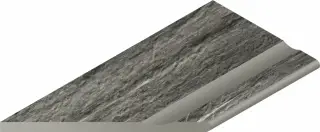 Skyfall Grigio X2 Bordo Nat 30x60 Svasato Round Sx Уг.Лев.