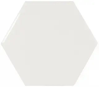Equipe Scale Настенная керамическая плитка Hexagon White 10.7x12.4 глазурованный глянцевый
