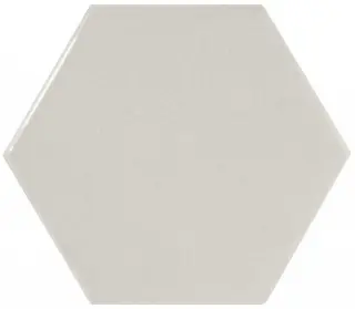 Equipe Scale Настенная керамическая плитка Hexagon Light Grey 10.7x12.4 глазурованный глянцевый