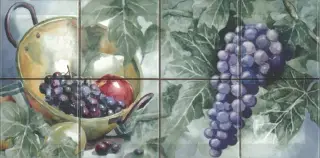Composicion Acuarela Uvas 20x40