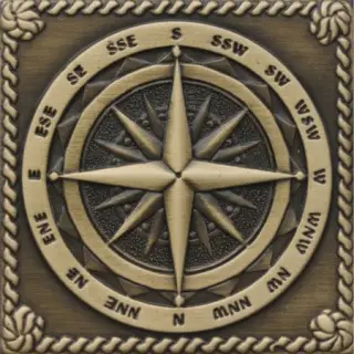 Windrose Satined brass (бронза сатинированная) 5х5