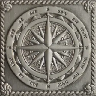 Windrose Satined silver (серебро сатинированная) 5х5
