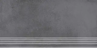 Ступень Мирабо серый темный обрезной | 30x60