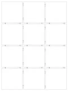 Конфетти белый блест.(полотно из 12 частей 9.8x9.8) 29.8х39.8