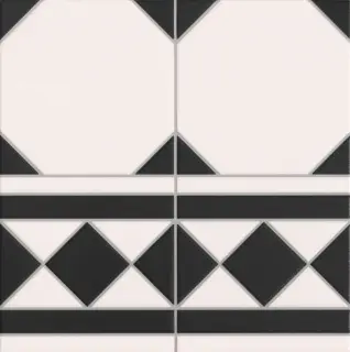 Oxford Negro Cenefa 33.3х33.3