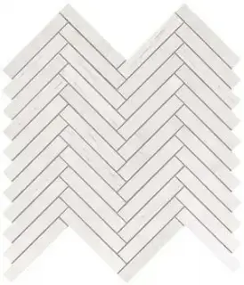 Marvel Bianco Dolomite Herringbone Wall