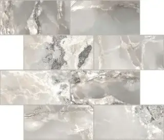 ONYX&MORE SILVER BLEND SATIN 6MM MUR7,5X15