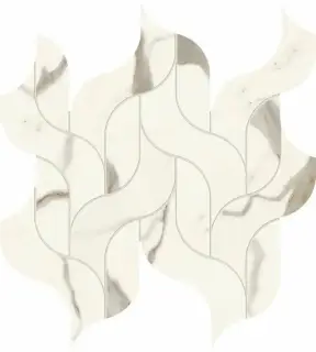 Marvel Calacatta Sublime Mosaico Waterfall Lappato