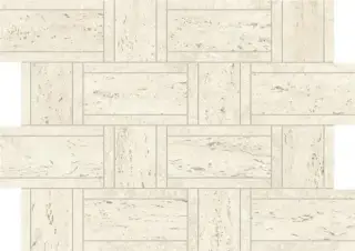 Marvel White Mosaico Basketweave