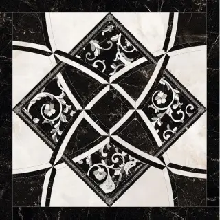 Декор Versace Emote Intarsio Bianco/Nero 78×78 см