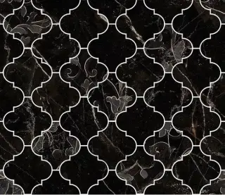 Мозаика Versace Emote Mos. Arabescato Nero Amasanta 35×35 см