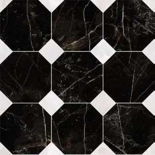 Мозаика Versace Emote Mos. Ottagono Nero Amasanta 39×39 см