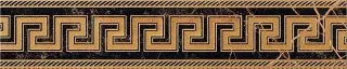 Бордюр Gardenia (Versace) Marble Fascia Greca Nero 240203 58.5×11.5 см