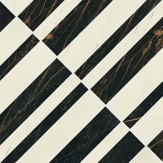 Мозаика Gardenia (Versace) Marble Mosaico Optical Nero-Bianco 240521 58.5×58.5 см