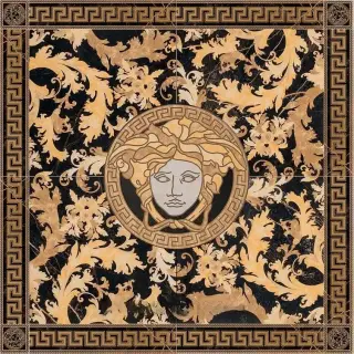 Панно Gardenia (Versace) Marble Rosone Nero 240423 117.2×117.2 см