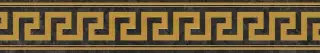 Бордюр Versace Meteorite Fascia Greca Nero/Oro Sabbiato 9.8×60 см