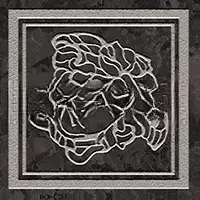 Вставка Versace Meteorite Tozzetto Medusa Nero/Platino Sabbiato 2.7×2.7 см