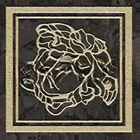 Вставка Versace Meteorite Tozzetto Medusa Nero/Oro Sabbiato 2.7×2.7 см