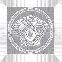 Вставка Versace Meteorite Firma Medusa Bianco/Platino 9.8×9.8 см