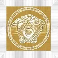 Вставка Versace Meteorite Firma Medusa Bianco/Oro 9.8×9.8 см
