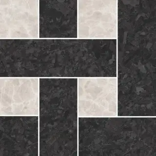 Мозаика Versace Meteorite Mosaic Chesterfield Nero/Bianco Lappato 30×30×10 см