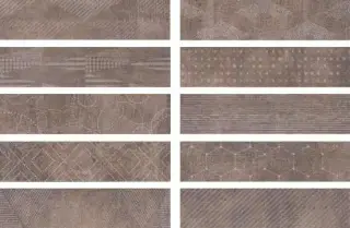 Керамическая плитка FREEPORT MIX BROWN 8,6X35