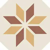 Pattern 1: Ottagono Bicolore (Bianco Decoro Mattone/Ocra)