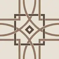 Pattern 6: Quadrato Bicolore (Bianco Decoro Moro/Tabacco)