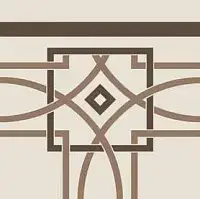 Pattern 6: Bordura Lineare Bicolore (Bianco Decoro Moro/Tabacco)