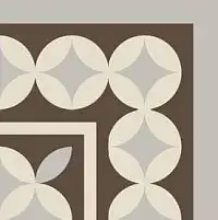 Pattern 7: Bordura Angolo Bicolore (Moro Decoro Bianco/Perla)