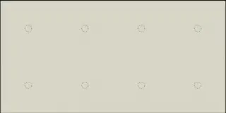 La Diva Maria Rettangolo Liscia 8 Magnete Latte S 40x80