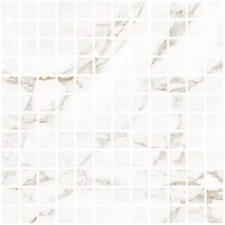 Blanc Statuario Gold Mosaic 25 Soft 30x30