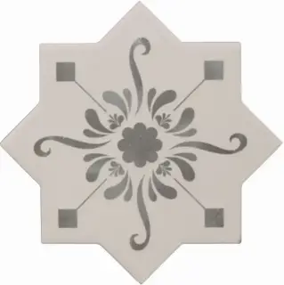 Керамическая плитка BECOLORS STAR 13,25X13,25 DEC. STENCIL GREY