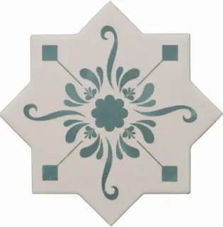 Керамическая плитка BECOLORS STAR 13,25X13,25 DEC. STENCIL LAGOON