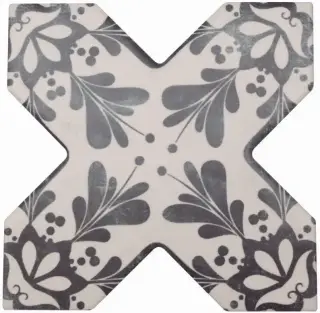 Керамическая плитка BECOLORS CROSS 13,25X13,25 DEC. STENCIL NAVY