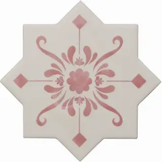 Керамическая плитка BECOLORS STAR 13,25X13,25 DEC. STENCIL CORAL