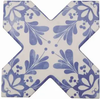 Керамическая плитка BECOLORS CROSS 13,25X13,25 DEC. STENCIL ELECTRIC BLUE