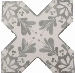 Керамическая плитка BECOLORS CROSS 13,25X13,25 DEC. STENCIL GREY
