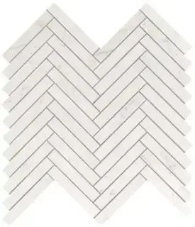 Marvel Carrara Pure Herringbone Wall
