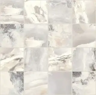 ONYX&MORE WHITE BLEND SATIN 6MM MOS7,5X7,5