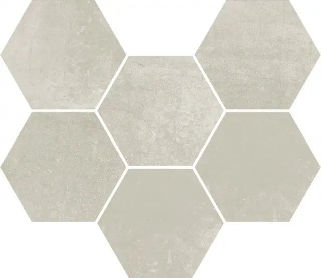 Expo White Mosaico Hexagon 25x29