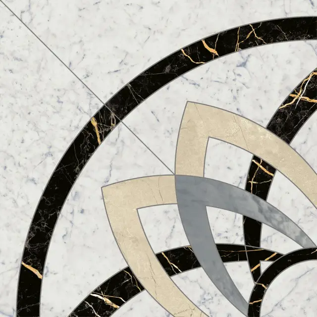 Charme Extra Carrara Rosone 60х60 Angolo