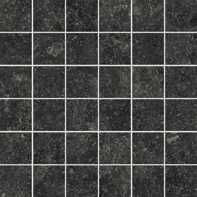 Room Stone Black Mosaico Cer 30x30