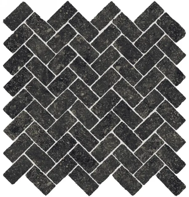 Room Stone Black Mosaico Cross Cer 31.5x29.7