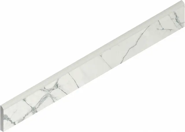 Charme Deluxe Invisible White Battiscopa Cer 7.2x60