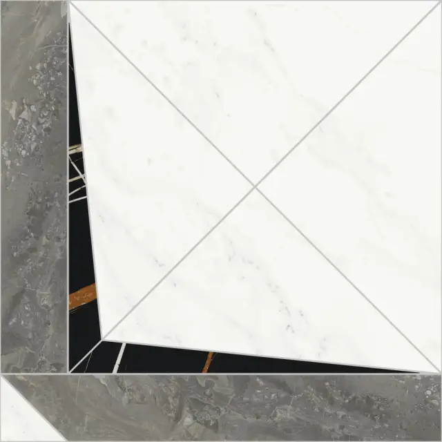 Charme Deluxe Bianco Michelangelo Intarsio Lux 56.4x56.4