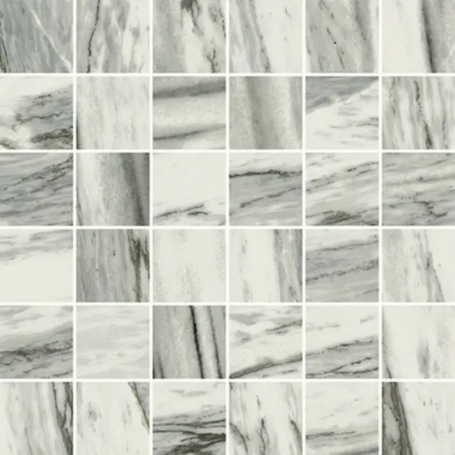 Skyfall Bianco Cer Mosaico 5x5 30x30