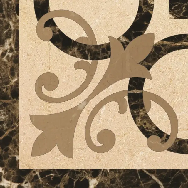 44 Waterjet Border 15x15 (Majesty Corner))