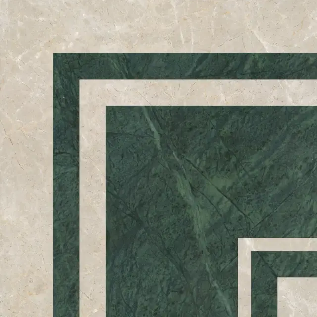 82 Waterjet Border 12x12 (Brandenburg Green)