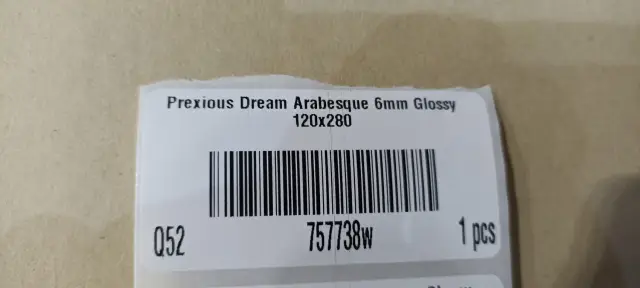 Prexious Dream Arabesque 6mm Glossy 120x280